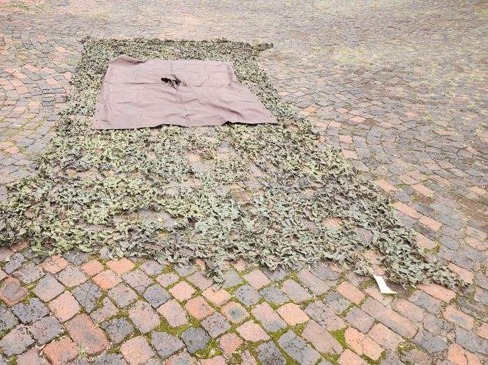 off-cut loose piece 5m x 2,5m original SADF era milspec (not chinese) camo net good used condition