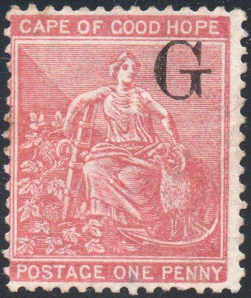 Griqualand West SG5b 1d Carmine-red with o/p type 2 - MNG