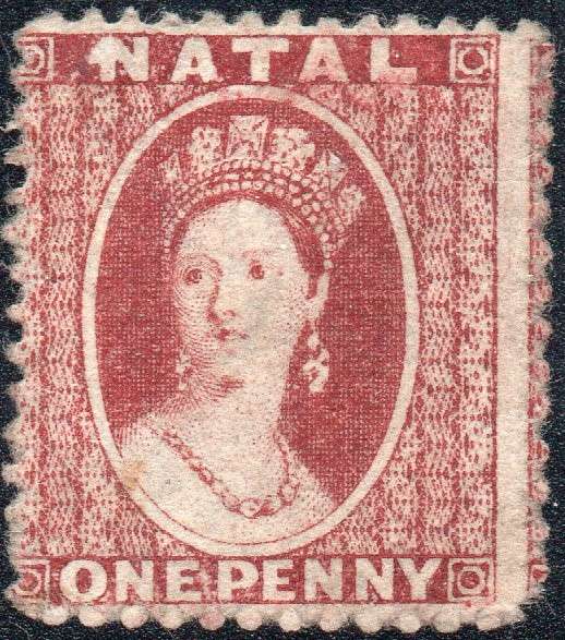 NATAL 1863 SACC15 1d BROWNISH-LAKE P13 - MM - CV R3200