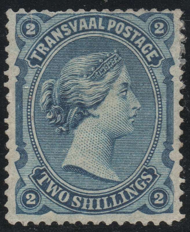 TRANSVAAL 1878 SACC165 2/- BLUE MNG CV R7500
