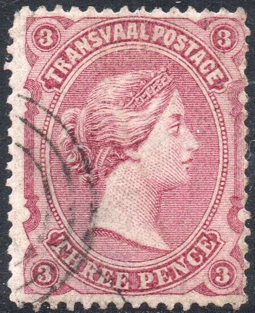 TRANSVAAL 1878 SACC161 3d DULL ROSE VFU CV R250