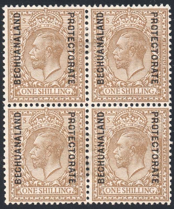 BECHUANALAND  1926 SACC93 1/- BISTRE-BROWN BO4 - MM - CV R800