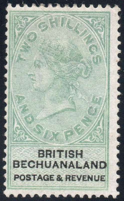 BECHUANALAND 1897 SACC17 2s6d GREEN & BLACK MM CV R2200
