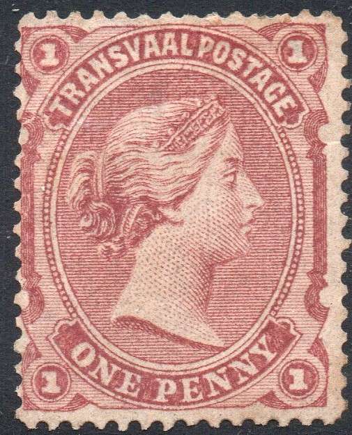 TRANSVAAL 1878 SACC159a(?) 1d BROWN-RED MM CV R500