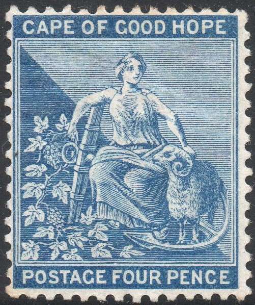 CAPE OF GOOD HOPE 1890 SACC46a 4d DEEP BLUE - MM - CV R500