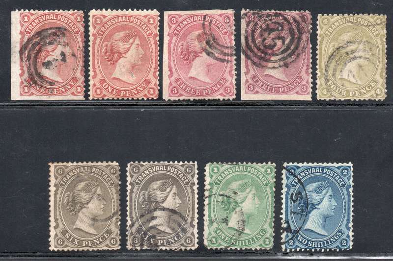 TRANSVAAL : 1878 SACC160-165 COMPLETE USED SET (ONE UNUSED) CV R6020