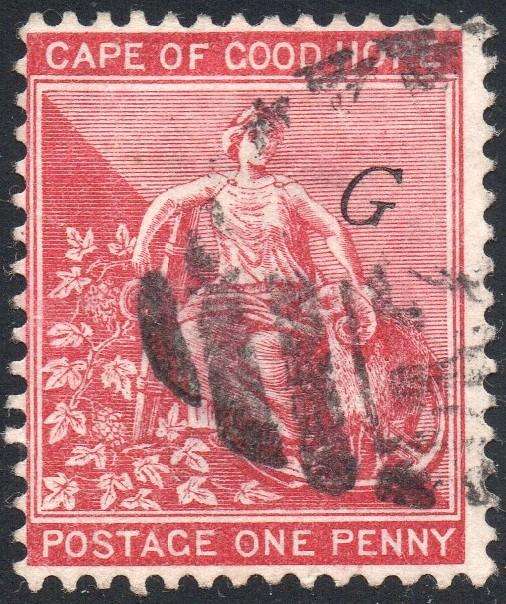 Griqualand West 3rd PRINTING SG17 1d Carmine-red - VFU with o/p type 16