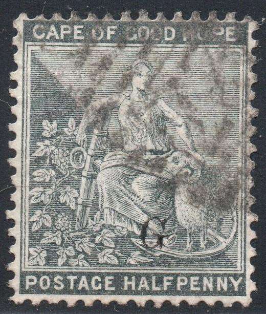 Griqualand West 4th PRINTING SG24 ½d Grey-Black with OVERPRINT TYPE 17 - VFU - CV £11+(2017)