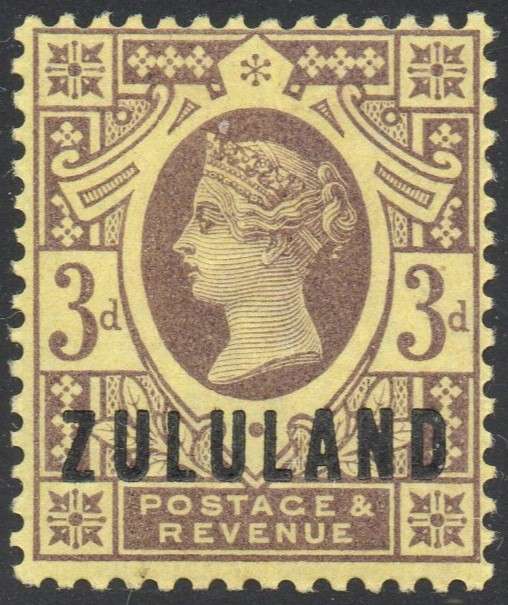 Zululand - 1888-91  SACC5 - 3d Purple/Yellow MM CV R800