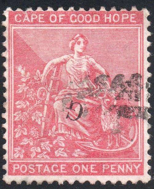 Griqualand West 4th PRINTING SG25a 1d Carmine-red with INVERTED OVERPRINT type 17 - VFY CV £110