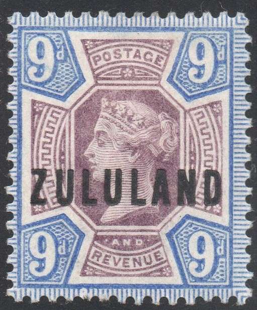 Zululand - 1893 SACC7 5d Dull Purple and Blue MM CV R2000