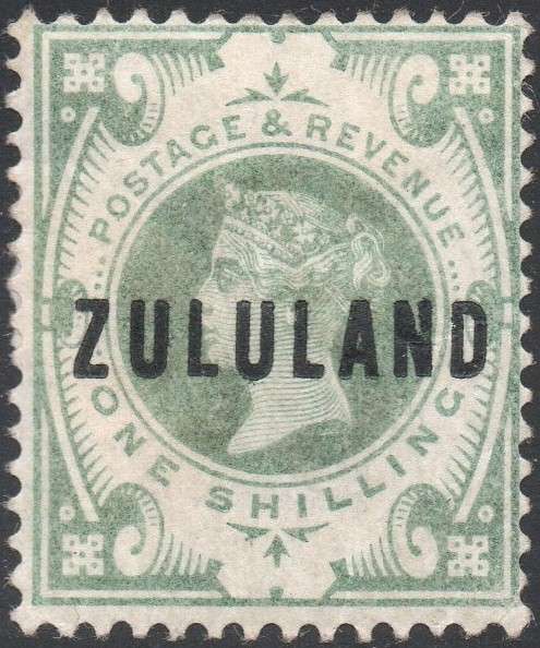 Zululand - SACC10 1/- GREEN MM CV R3500