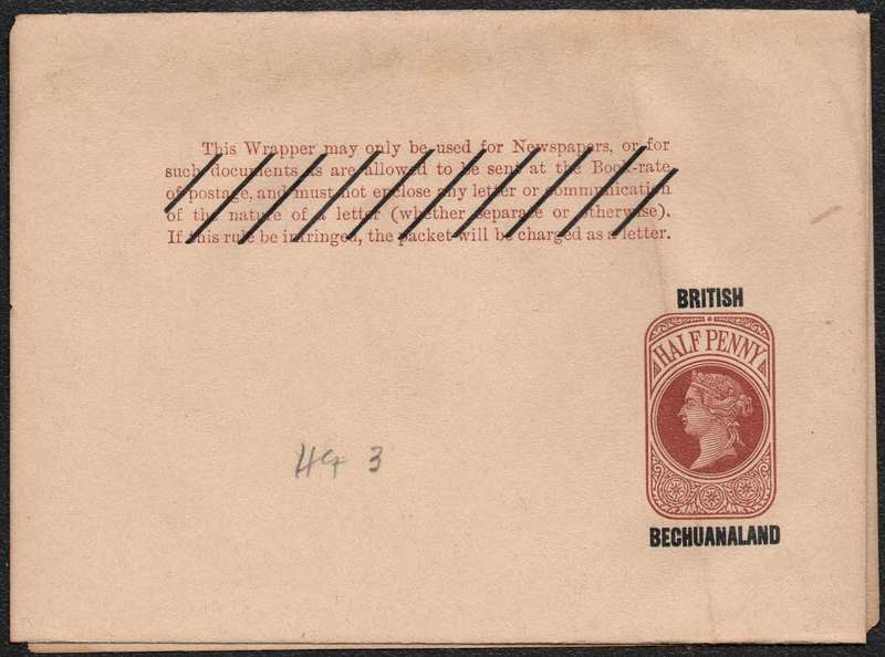 BRITISH BECHUANALAND - UK WRAPPER OVERPRINTED BRITISH BECHUANALAND - ½d UNUSED - SCARCE