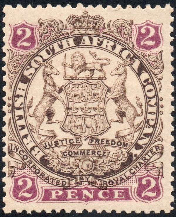 B.S.A.C/Rhodesia SACC30 2d Brown & Mauve -  MM CV R1000