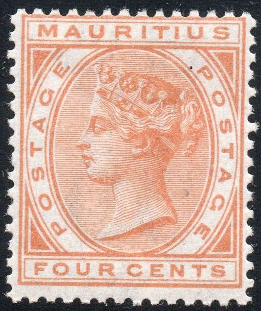 MAURITIUS 1879-80 SG93 4d ORANGE - MM - CV £65+(2017)