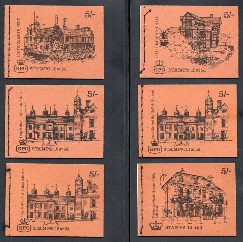 GREAT BRITAIN 1969-70 - ENGLISH HOME SERIES BOOKLETS - COMPLETE SET(13) HP26-HP38 - SEE ALL SCANS