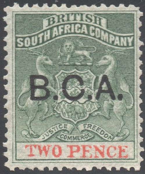 B.C.A.(Nyasaland): 1891 SG2 2d Sea Green & Vermillion - MM