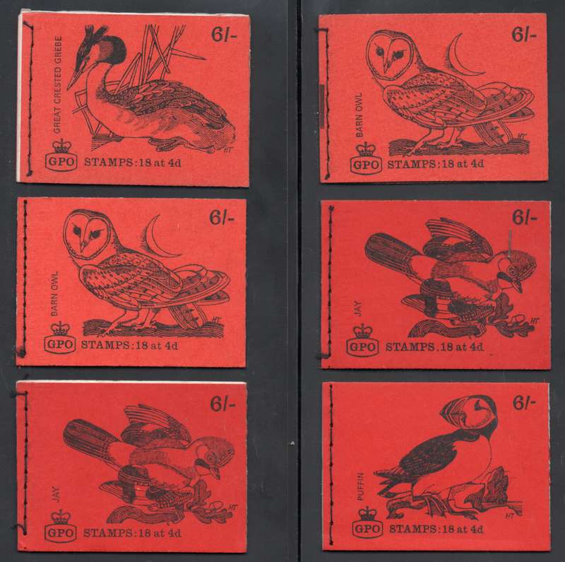 GREAT BRITAIN 1969-70 - BIRD SERIES BOOKLETS - COMPLETE SET(18) QP38-QP55 - SEE ALL SCANS