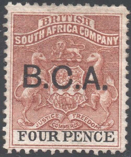 B.C.A.(Nyasaland): 1895 SG3 4d Reddish Chesnut & Black - MM