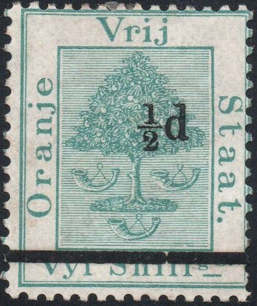 OFS - 1881 SACC20 ½d ON 5/- GREEN - MM
