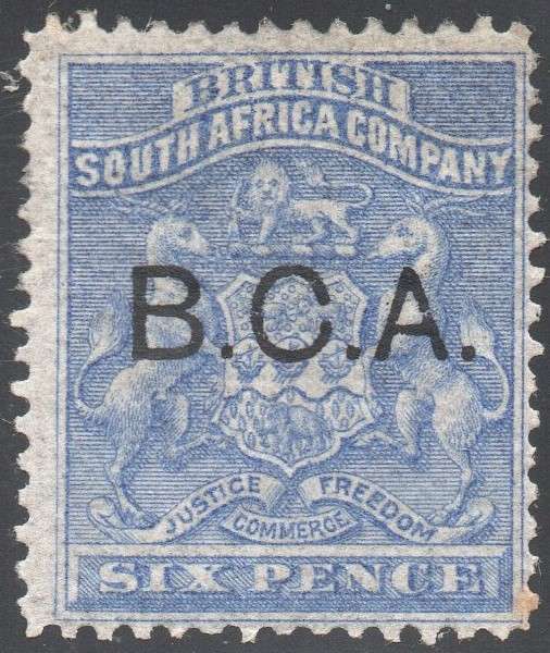 B.C.A.(Nyasaland): 1891-5 SG5 6d Deep Blue(?) - MM