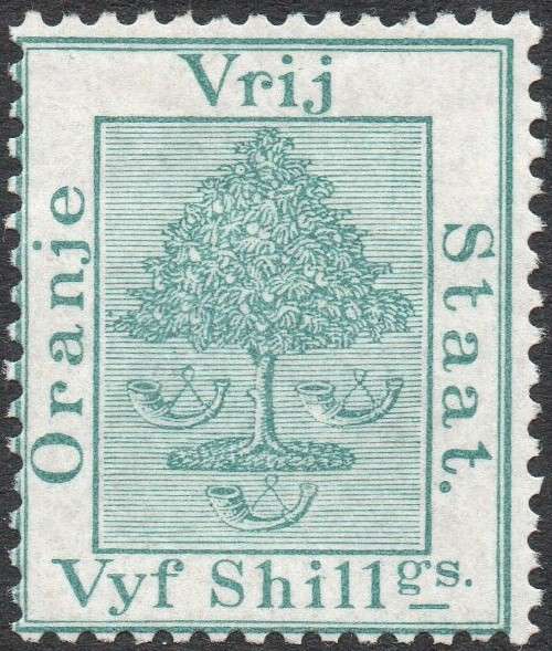 OFS 1878 SACC13 5/- GREEN  - MM