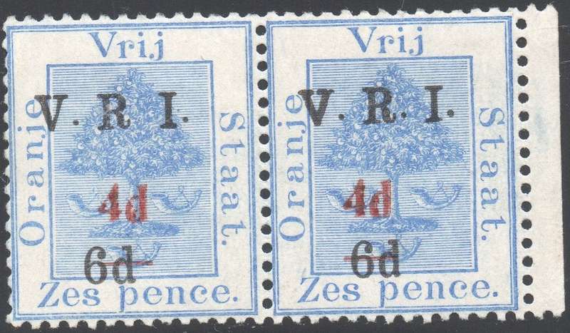 OFS 1902 SACC81a / 81c : 4d on 6d on 6d BLUE PAIR - UM - CV R1060