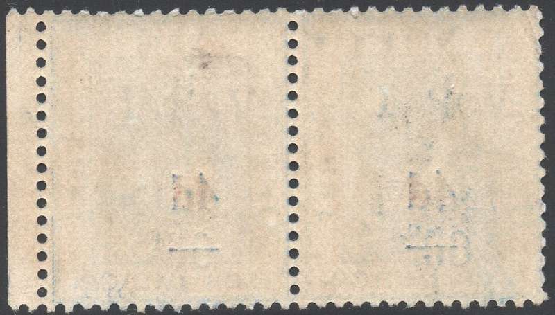 OFS 1902 SACC81a / 81c : 4d on 6d on 6d BLUE PAIR - UM - CV R1060
