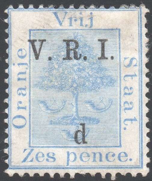 OFS 1900 SG109b 6d on 6d BLUE WITH ''6'' OMITTED - MM