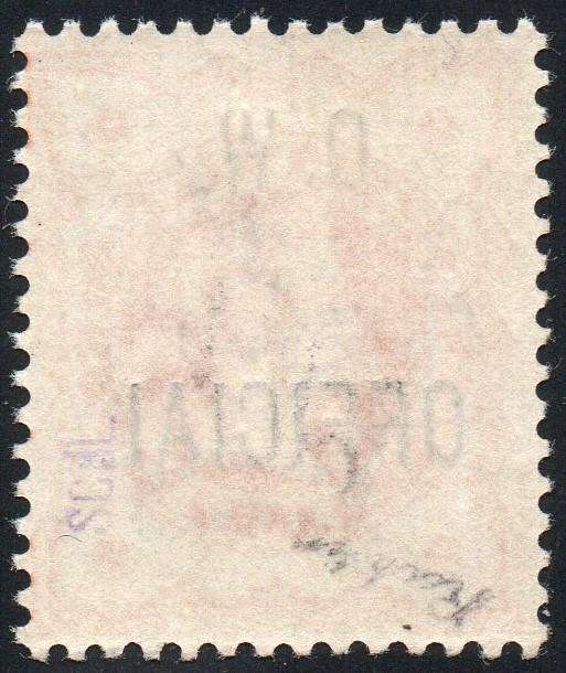 GREAT BRITAIN : 1896-1902 SGO31 1d VERMILLION WITH ''O.W. OFFICIAL'' OVERPRINT - SUPERB UM-CV £350