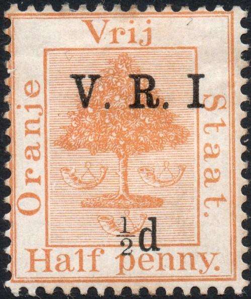 OFS 1900 1st PRINTING LEVEL STOPS - SG101b - ½d on ½d ORANGE - NO STOP AFTER ''I'' - CV £160(2017)