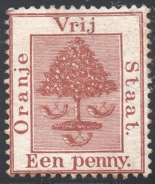 OFS 1868-71 SACC1 1d PALE BROWN - MM - CV R650