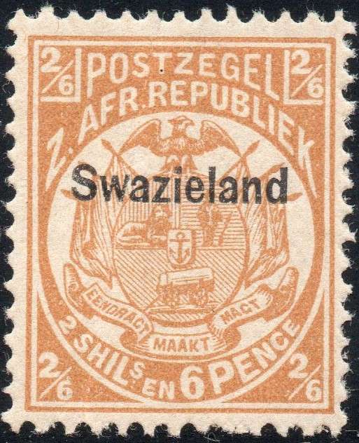 SWAZILAND 1890 SACC6 2s6d BUFF MM CV R8000 - SEE BELOW