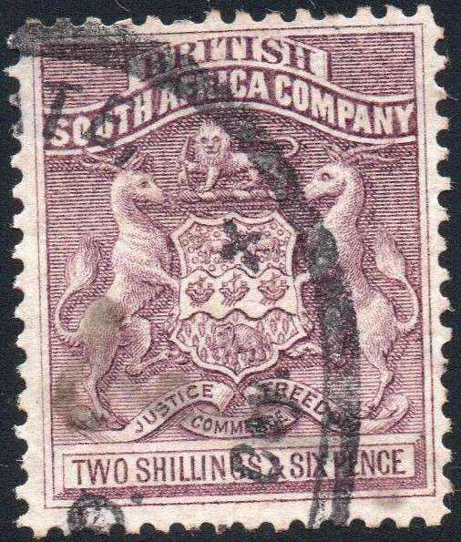 B.S.A.C. / Rhodesia 1892 SG7 2s6d LILAC - VFU