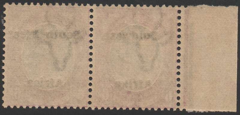 SWA 1924 TYPE VIa SACC47 36d  BLACK & VIOLET MARGINAL PAIR - UM - CV R500