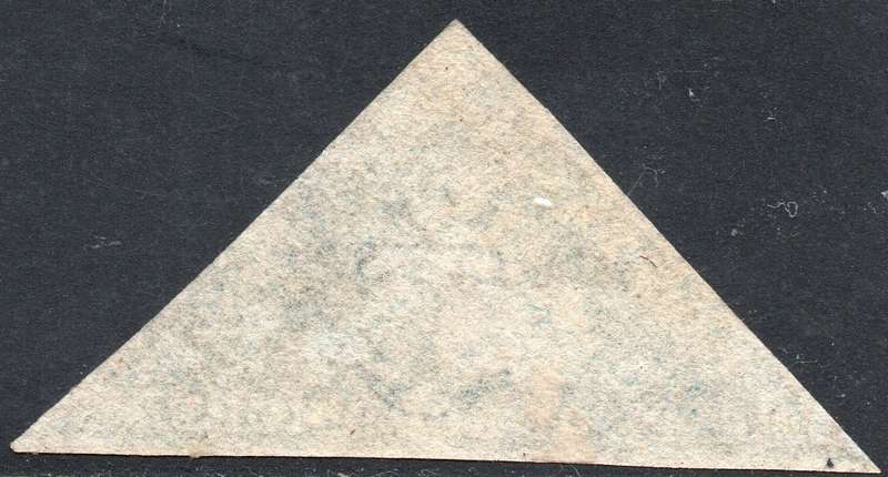 CAPE OF GOOD HOPE 1853 SACC4a - 4d BLUE ON SLIGHTLY BLUED PAPER - VFU - CV R3500+
