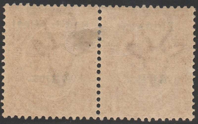 SWA 1924 TYPE VI SACC46 1/- ORANGE BILINGUAL PAIR MM CV R300