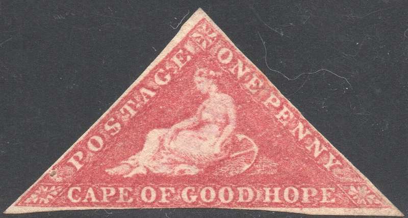 CAPE OF GOOD HOPE : 1858 SACC5b 1d DEEP ROSE RED - UNUSED - CV R50000