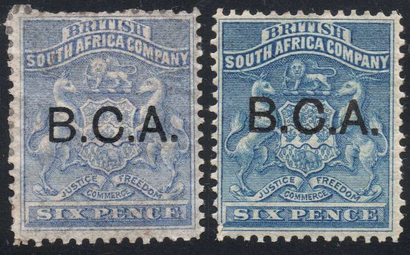 B.C.A.(Nyasaland): 1891-5 SG5 & SG6 6d Deep Blue & 6d Ultramarine - MM CV £79(2017)