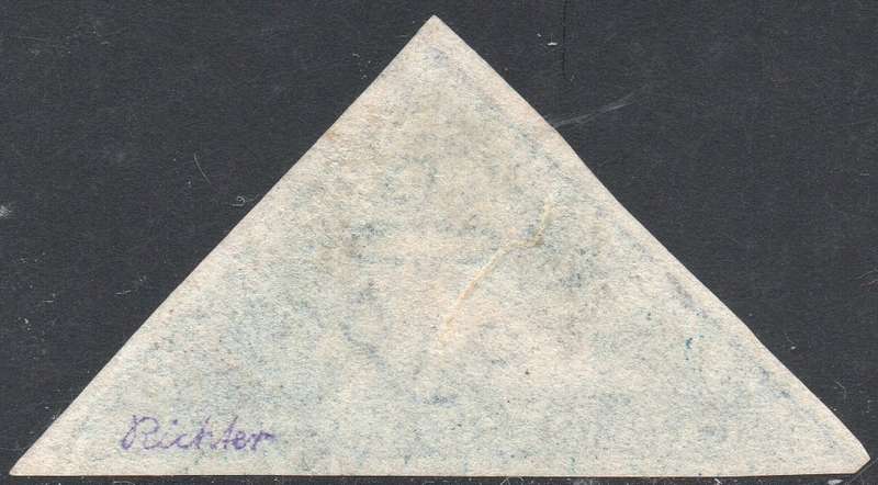 CAPE OF GOOD HOPE 1853 SACC4a - 4d BLUE(SLIGHTLY BLUED PAPER) - VFU - CV R3500 - (SG £200)-SEE SCANS