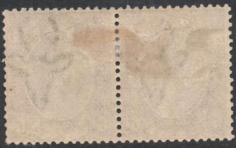 SWA 1923 TYPE I SACC6 6d BLACK & (DEEP)VIOLET BILINGUAL PAIR MM CV R300