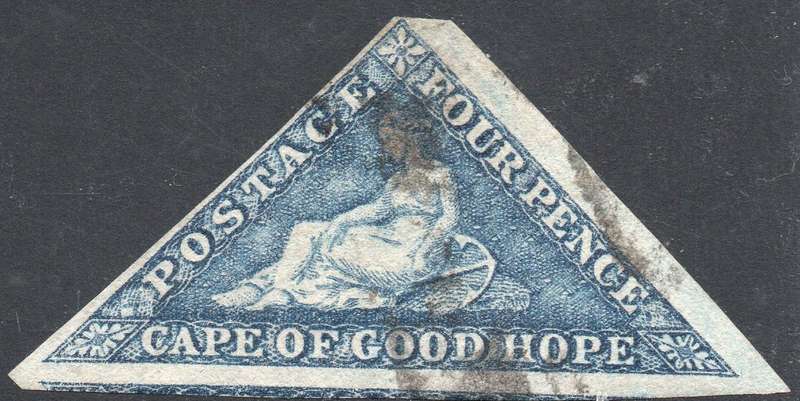 CAPE OF GOOD HOPE 1864 SACC15c 4d STEEL BLUE - VFU - CV R9000 - SEE SCANS