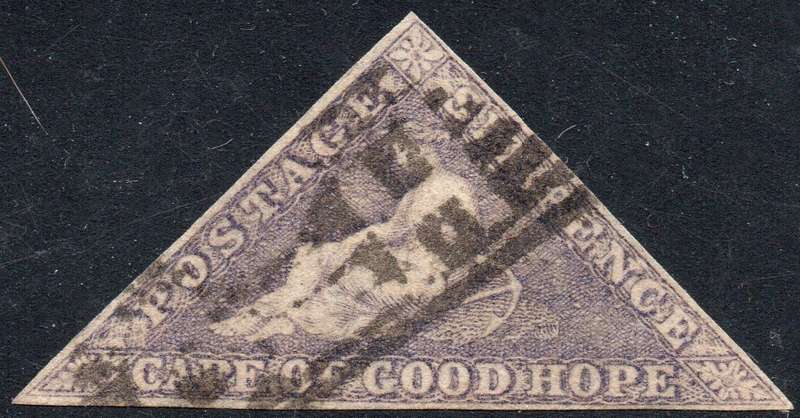CAPE OF GOOD HOPE 1858-63 : SACC7d - 6d SLATE PURPLE - VFU - CV R32000 - SEE SCANS