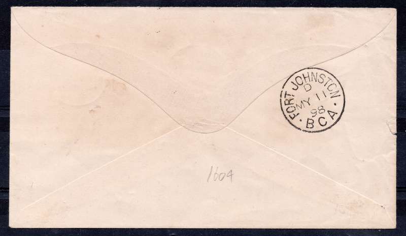 B.C.A. (NYASALAND) : 09 MAY 1898 REGISTERED COVER SENT WITHIN FORT JOHNSTON - SEE BELOW