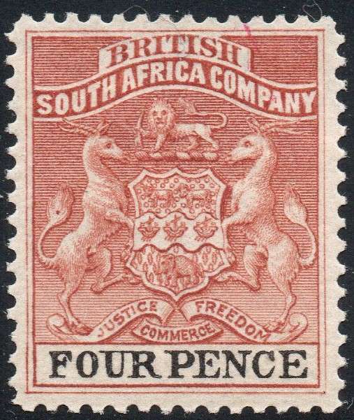 BSAC / Rhodesia : SACC22 4d CHESTNUT & BLACK MM CV R1200