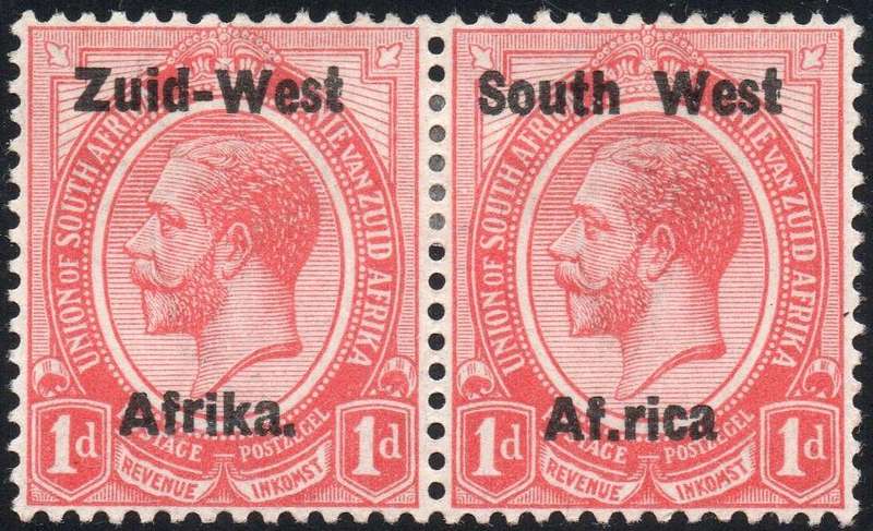 SWA 1923 SACC2e (Type I) 1d RED WITH ''Af.rica'' for ''Africa'' VARIETY - MM - CV R5500