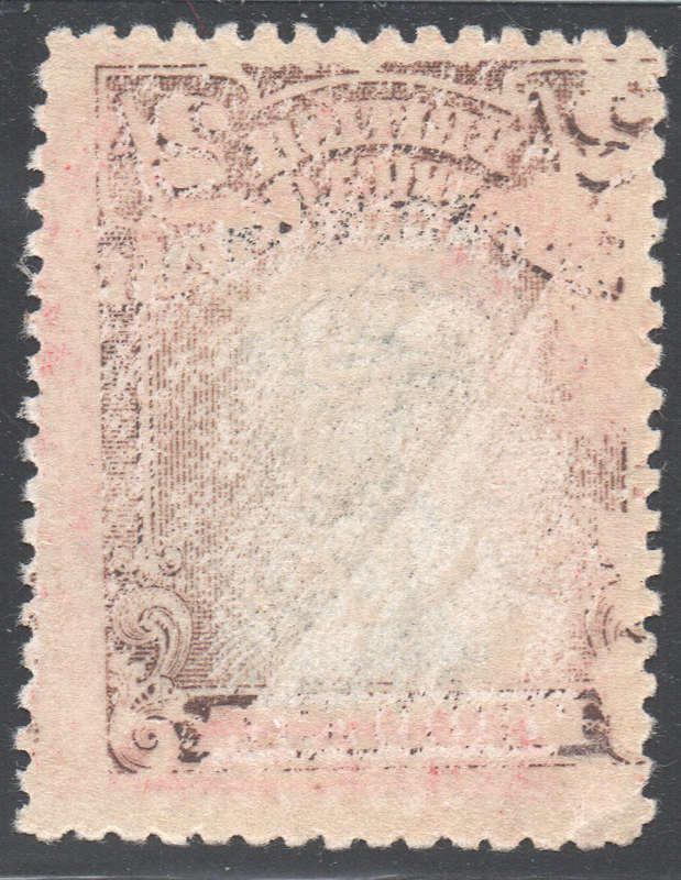 B.S.A.C / RHODESIA 1913-22 : 10d BLUE & CARMINE-RED  `SPECIMEN` - OFFSET ON REVERSE  - MM CV R3420