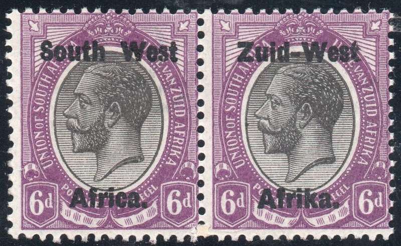 SWA 1923 SACC6 : 6d BLACK & VIOLET - TYPE I - LMM CV R300