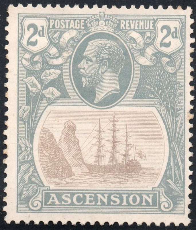 ASCENSION 1924-33 SG13 2d GREY-BLACK & GREY - MNG - CV £24+