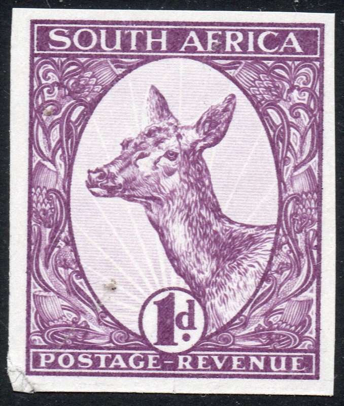 Union of SA - BOOYSENS ESSAY 1d IMPERF MARGINAL SINGLE IN VIOLET